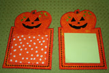 FREE! In-the-Hoop Pumpkin Notepad Cover