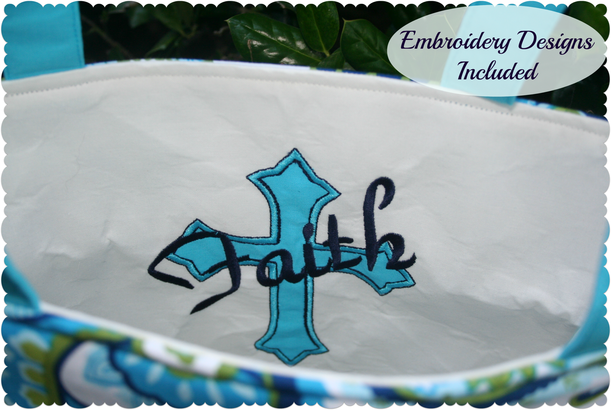 SewMichelle Bible Tote Bag Pattern with Free Embroidery Designs sewing ...