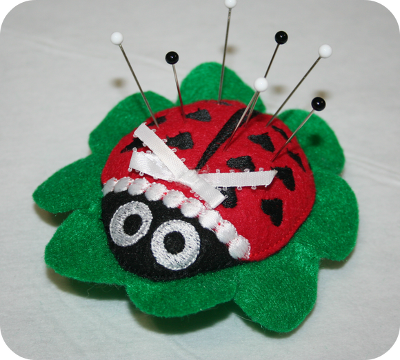 In-The-Hoop Ladybug Pincushion